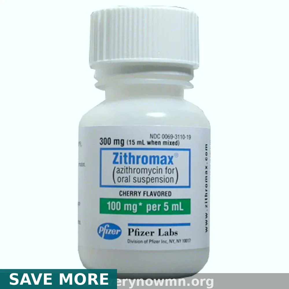 Generic Zithromax (Azithromycin) 500mg — Bacterial Infections — Lowest Price From $0.71